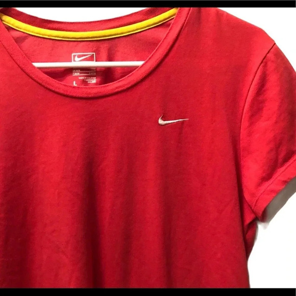 NIKE EUC WOMENS T-SHIRT TOP TEE SHIRT WORKOUT ACTIVEWEAR SUMMER CASUAL SIZE L - Picture 3 of 4